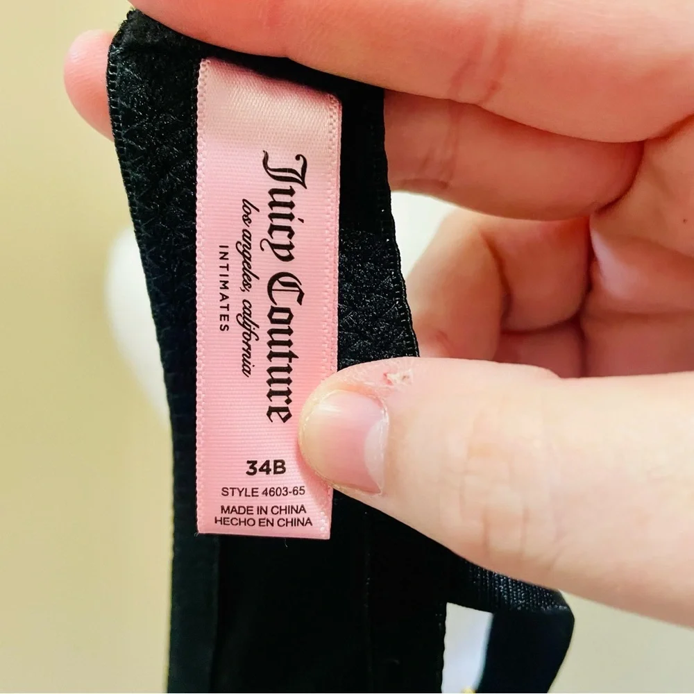 Juicy Couture Black Underwire Bra 34B